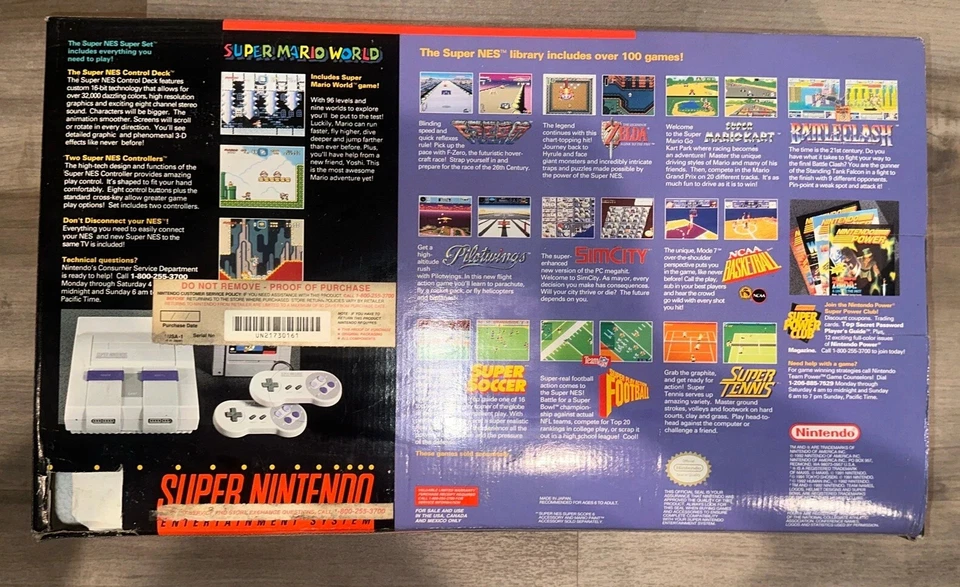 SNES Super Nintendo Super Set Console Box **BOX ONLY + STYROFOAM** - Image 2 of 4