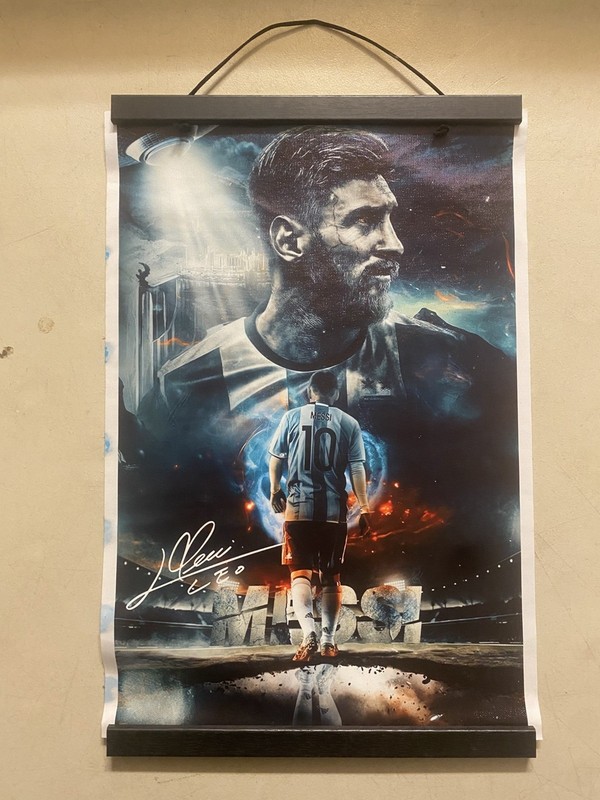 Lionel Messi Canvas Poster 12x18 Inches Waterproof Wall Art for Home Decor New
