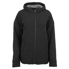 SPYDER WOMEN'S STRETCH WOVEN FULL ZIP HOODIE, BLACK SMALL