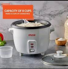 IMUSA USA GAU-00013 Elektrischer Antihaft Reiskocher 8 Tassen (ungekocht) 16 Tassen (Koch
