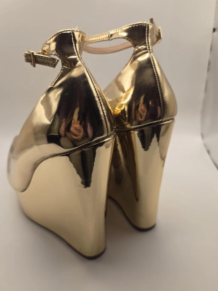 Tacones para mujer Steve Madden Gold LaDonna - talla 7 Foto 3 de 4