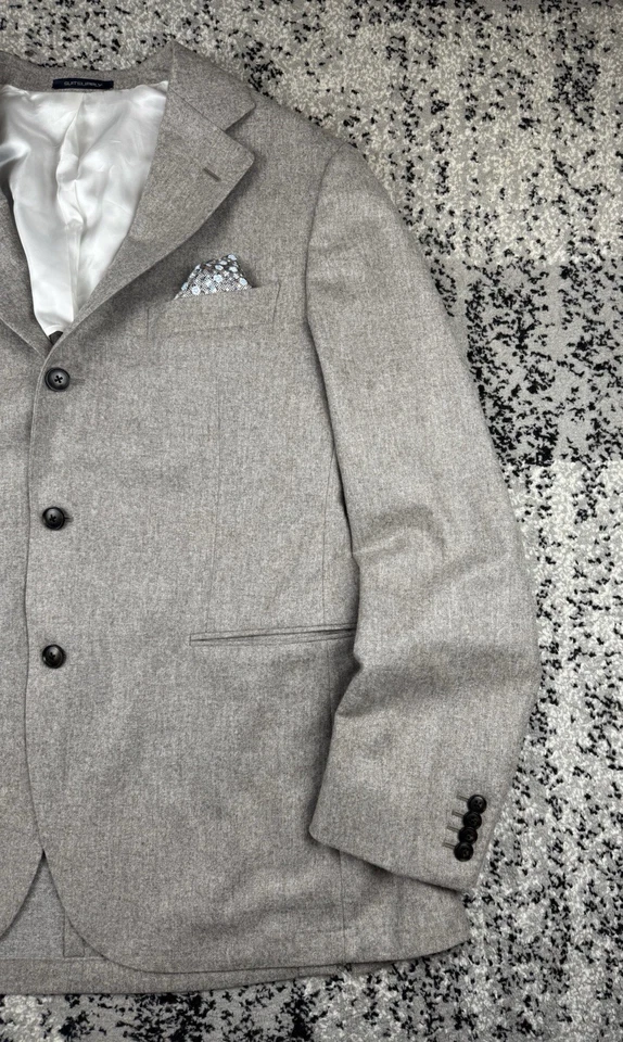 Suitsupply Men's La Spalla Brescia Wool Suit Grey US Size 54-52 (M-L US) - Image 4 of 4
