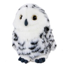 Kuscheltier Schneeeule 17 cm stehend wei&szlig;/schwarz Pl&uuml;scheule Pl&uuml;schtier Eule