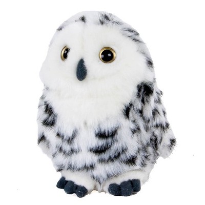 Kuscheltier Schneeeule 17 cm stehend weiß/schwarz Plüscheule Plüschtier Eule