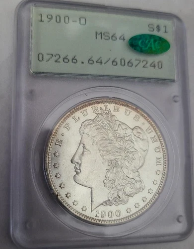 1900 O Morgan Silver Dollar OGH RATTLER MS64 PCGS + CAC
