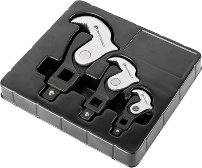 3 Piece Spring-Loaded Crowfoot Wrench Set, Adjustable, Auto Size, Universal Wren