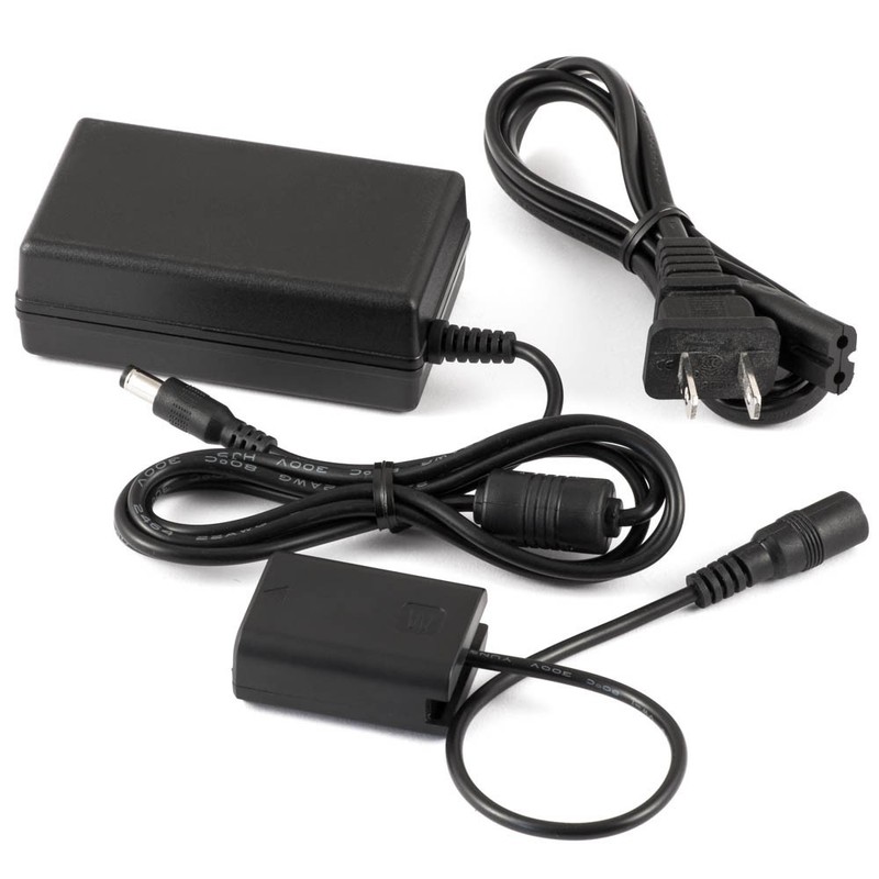 AC Adapter for Sony AC-PW20 NEX-3D NEX-7 A7 A7s NEX-5 DSC-RX10 NEX-F3 w/ coupler