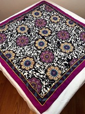 Vintage Adrienne Vittadini Silk Scarf Magenta...