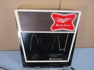 ヴィンテージ Miller high life バウンスボールモーションサイン Vtg Miller High Life Motion Bouncing Ball Beer Sign Light for
