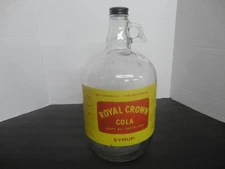 ROYAL CROWN COLA SODA FOUNTAIN SYRUP PAPER LABEL 1 GAL JUG COLUMBUS,GEORGIA