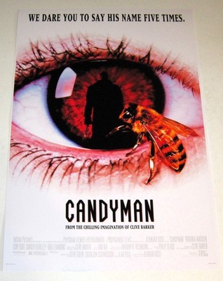 Candyman 1992 Clive Barker Film Poster 19''x13'' Tony Todd, Chicago & BEES