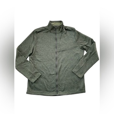Salomon Men s Size XL Extra Large Olive Green Full Zip Fleece Performance Jacket