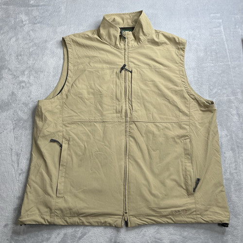 Orvis Mens XL Windbreaker Utility Pockets Nylon Spandex Full Zip Mesh Lined Vest