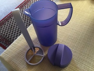 Tupperware Crema Momenti Milchaufschäumer 3 Teile 500ml blau