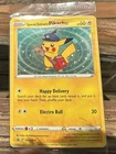 Sealed 2020 Special Delivery Pikachu Pokémon card (Promo #SWSH074). With swirl.