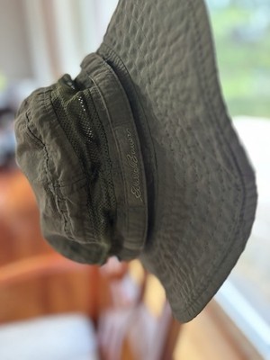 Eddie Bauer Bucket Hat S/M Olive Packable Vented Hiking Fishing Sun Hat