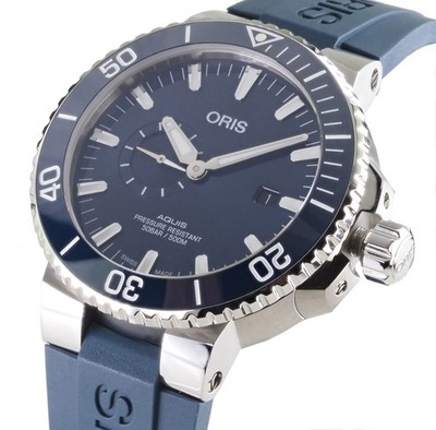 Oris  Automatik 01 743 7733 4155-07 4 24 69EB  AQUIS SMALL SECOND  45 mm Ø NEU