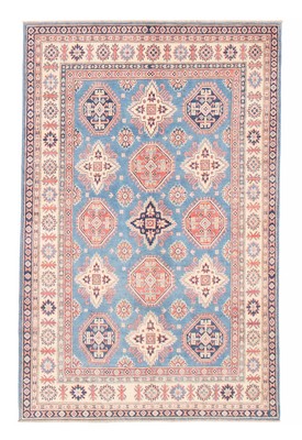 Traditional Hand-Knotted Geometric Carpet 4'11'' x 7'2'' Oriental Wool Area Rug