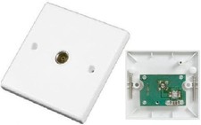 Single Tv Coaxial Aerial Wall Socket Plate