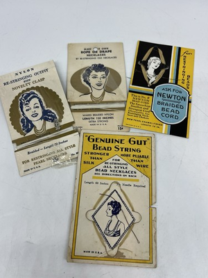 #ad Set Of 4 Vintage ReStringing Bead Cord String For Jewelry $5.99