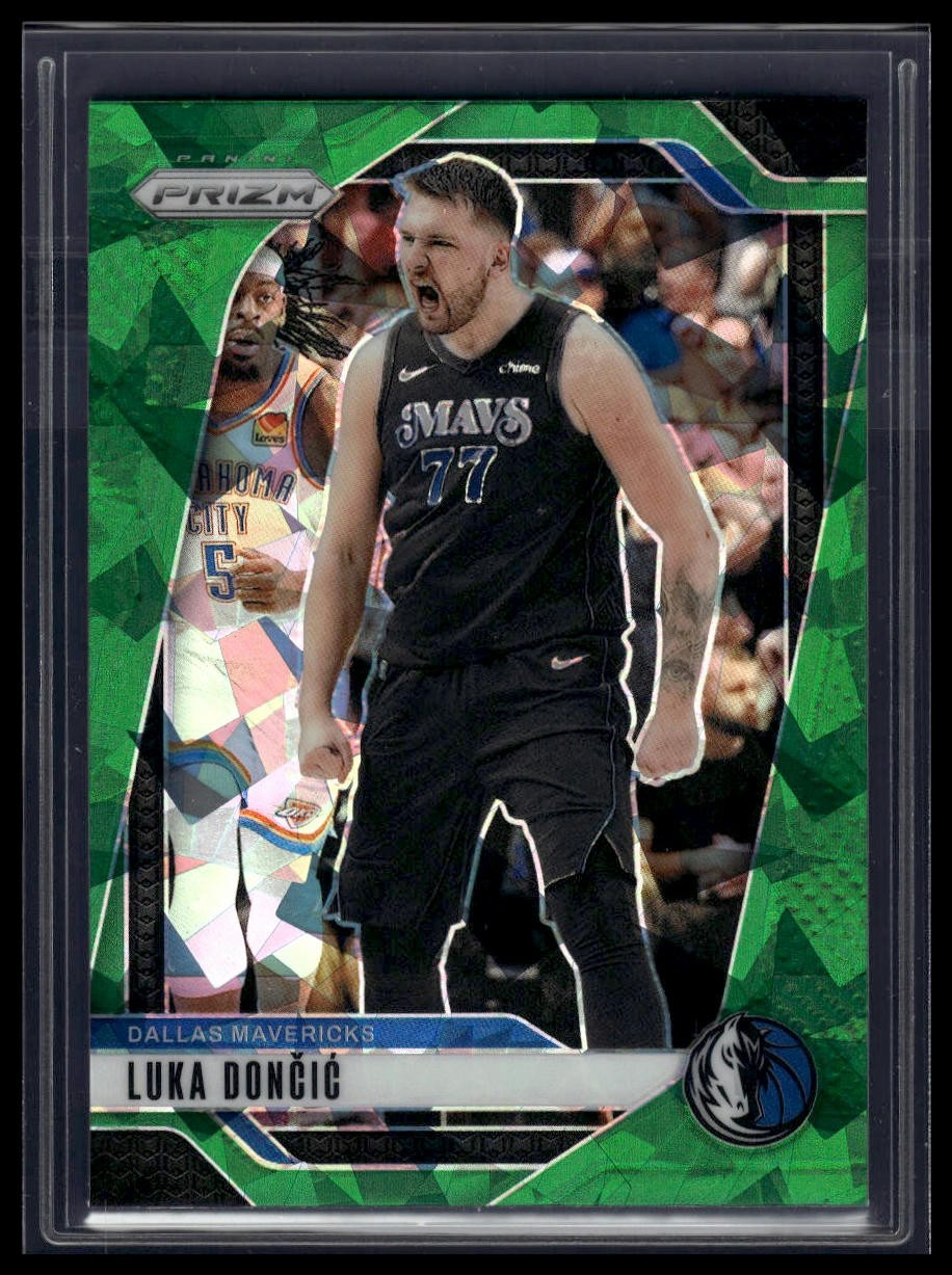 2024-25 Panini Prizm #89 Luka Doncic Prizms Green Ice