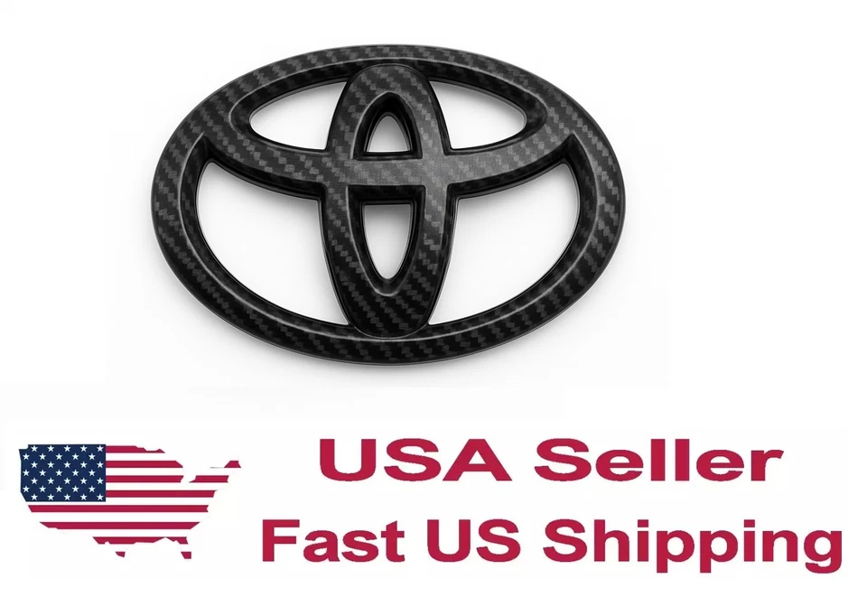 Toyota Steering Wheel Emblem Carbon Fiber Corolla Hilux Camry 4Runner Tacoma - Image 3 of 4