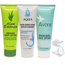 GoPong Hidden Lotion Flasks - 12 oz Alcohol Flasks w/ Funnels, 3 Pack