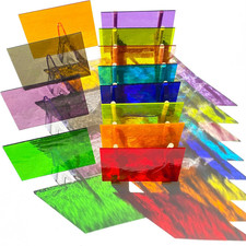 12 Sheets 90 COE Glass for Fusing, 6 x 4 inch Fused Glass Supplies for Glass Fus