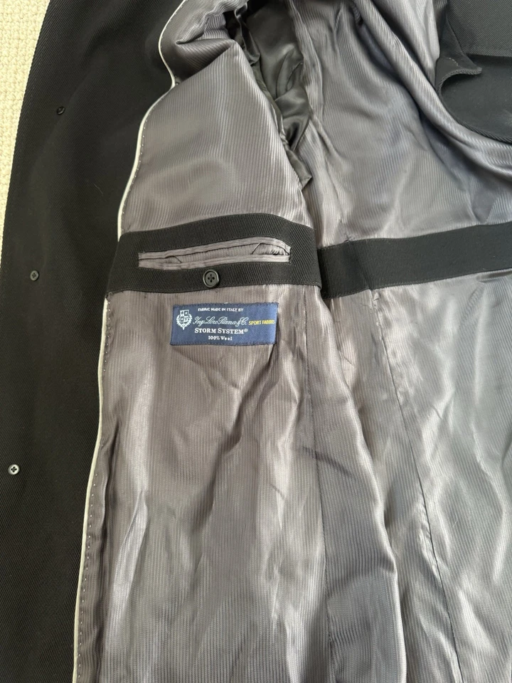 Cardinal of Canada Loro Piana Storm System Wool Trench Coat 44R - Image 4 of 4