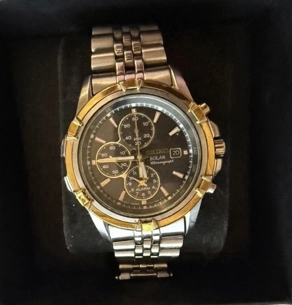Seiko Solar Chronograph Watches for sale - eBay