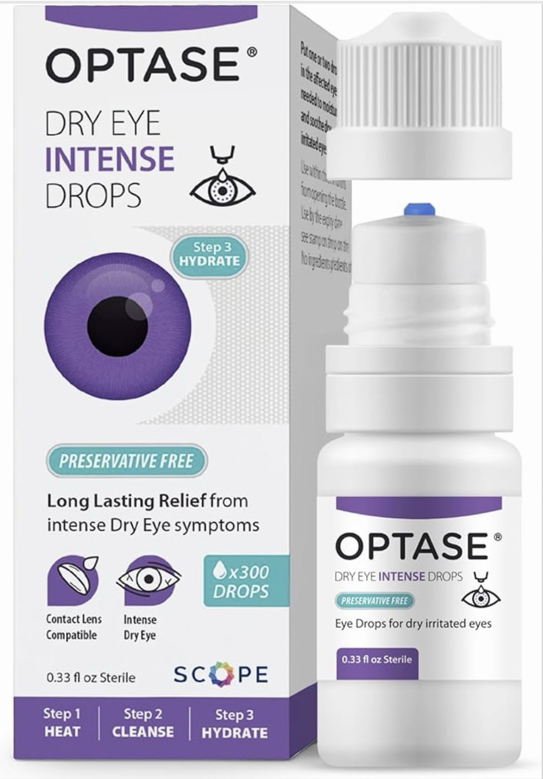 Optase Dry Eye Intense Drops 0.33 oz Brand New Free Shipping EXP 2027+