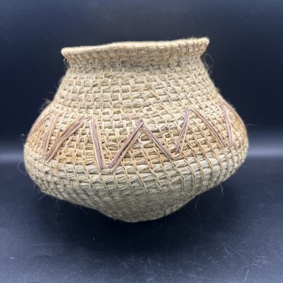 Handcrafted Woven Olla Storage Basket 
