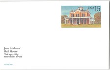 US #UX134 Mint, 1989, Postal card, 15c Jane Addams' Hull House, Chicago