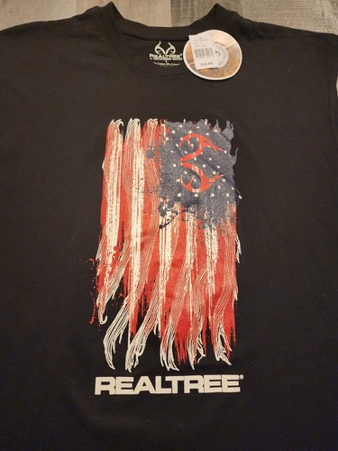 Realtree Canotta Uomo Grafica Logo USA Taglia (L) Cotone Nero + Misure - Foto 2 di 6