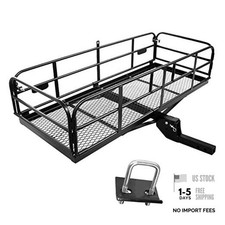 Folding Hitch Mount Cargo Carrier 60" x 24" x 14" 510 LB Capacity Heavy Duty