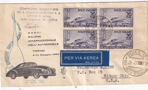 Italy Airmail First Day Cover