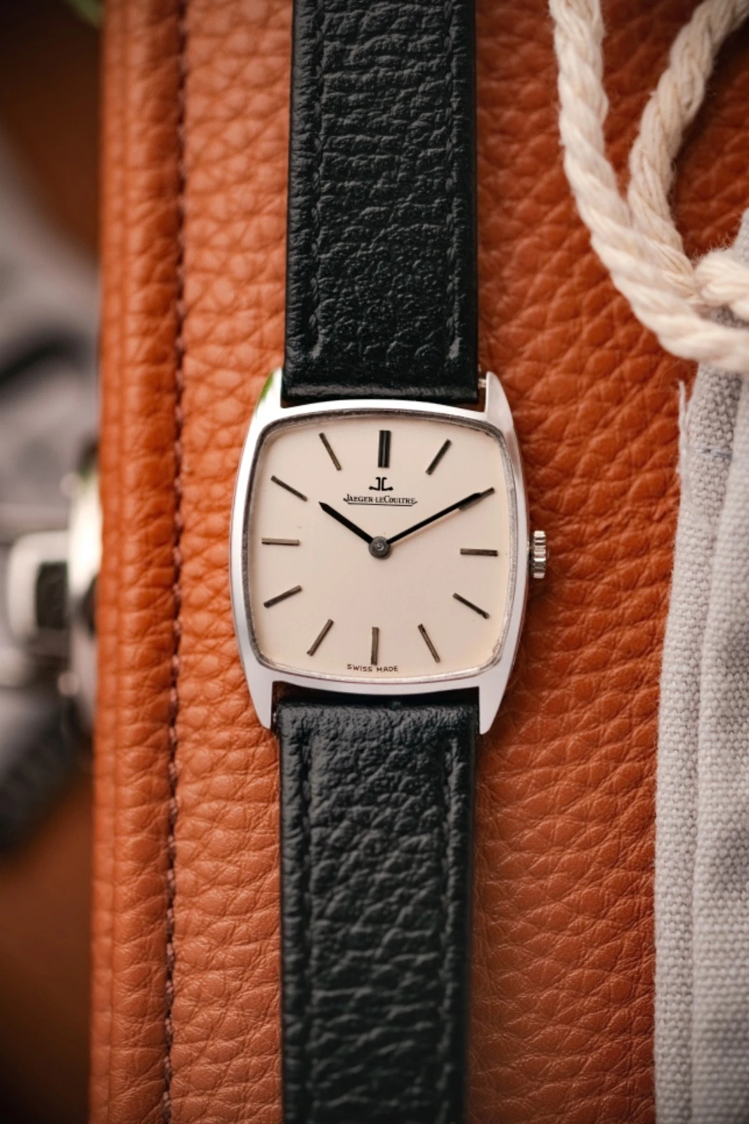 Jaeger LeCoultre — Jaeger-LeCoultre Rectangular Ref. 4450, 18k white gold, cal. JLC P 838 hand-woun