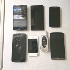 Mixed Lot of 7 Cell Phones UNTESTED FOR PARTS ONLY Motorola LG Apple Ipod