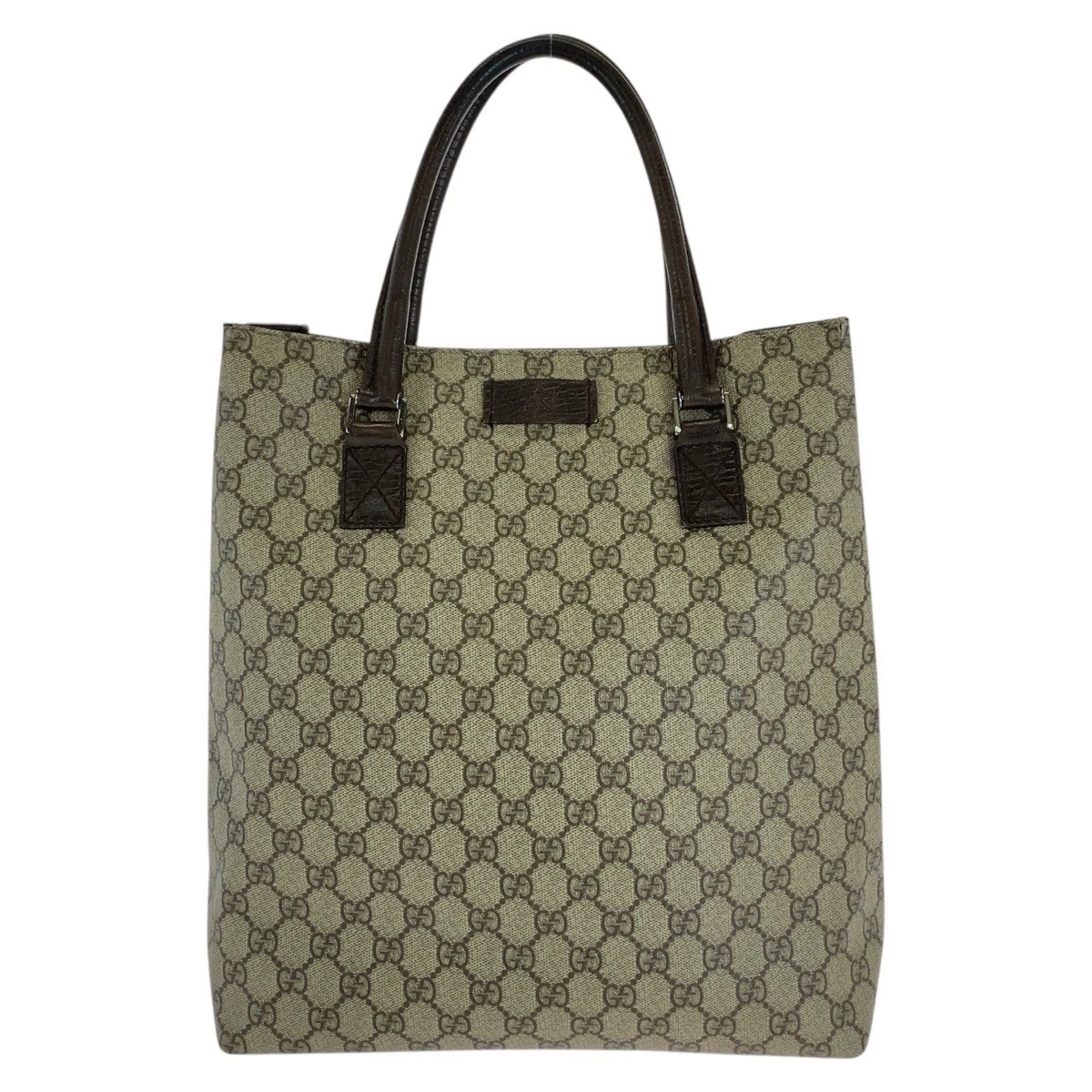 Sac fourre tout GUCCI beige marron GG Supreme toile cuir 131220 sac bandoulière femme