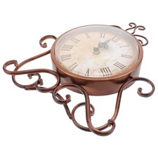 Vintage Retro Iron Table Clock Antique Desk Clock for Bedroom Living Room Decor