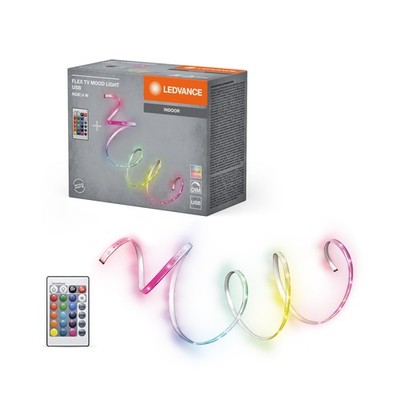 LEDVANCE RGB TV Stimmungs LED Strip USB-A 4W | Flexible Fernbedienung Licht | Innen