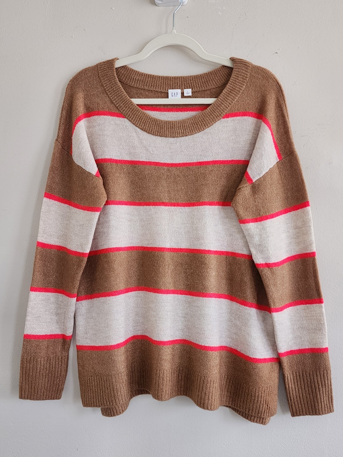 Gap Striped Crewneck Sweater Large Basic Casual P… - image 7