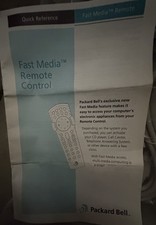 Packard Bell Fast Media Remote Control