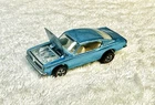 Rare Original Custom Barracuda Redline Hotwheels Car Icy light blue!
