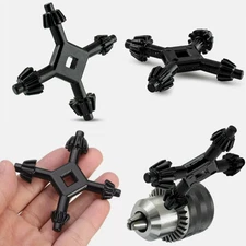 NEW 4 Way Drill Press Chuck Key Size 3/8" 1/2" Chucks Universal Combination Hand