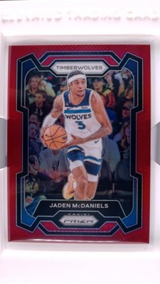 2023-24 Panini Prizm Basketball Jaden McDaniels #238 Red /299