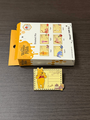 Disney Winnie the Pooh Character Stamp Blind Box Enamel Pin - Pooh