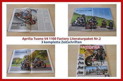 Aprilia Tuono V4 1100 Factory Literaturpaket Nr.2 - 3 komplette Zeitschriften
