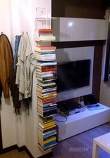 Libreria Verticale Design Plexiglass Trasparente a Parete Mensola Sospesa H100cm