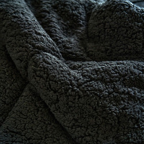 3 Piece Borrego Knitted Sherpa Comforter Set Reversible Bedding Set All Season - Picture 10 of 87